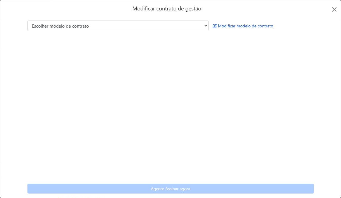 Escolher modelo de contrato de gestão