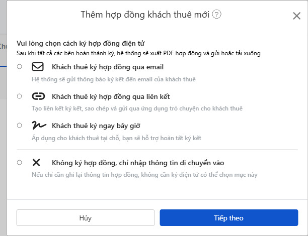 Chọn cách ký hợp đồng điện tử: Email, liên kết, tại chỗ hoặc không ký hợp đồng