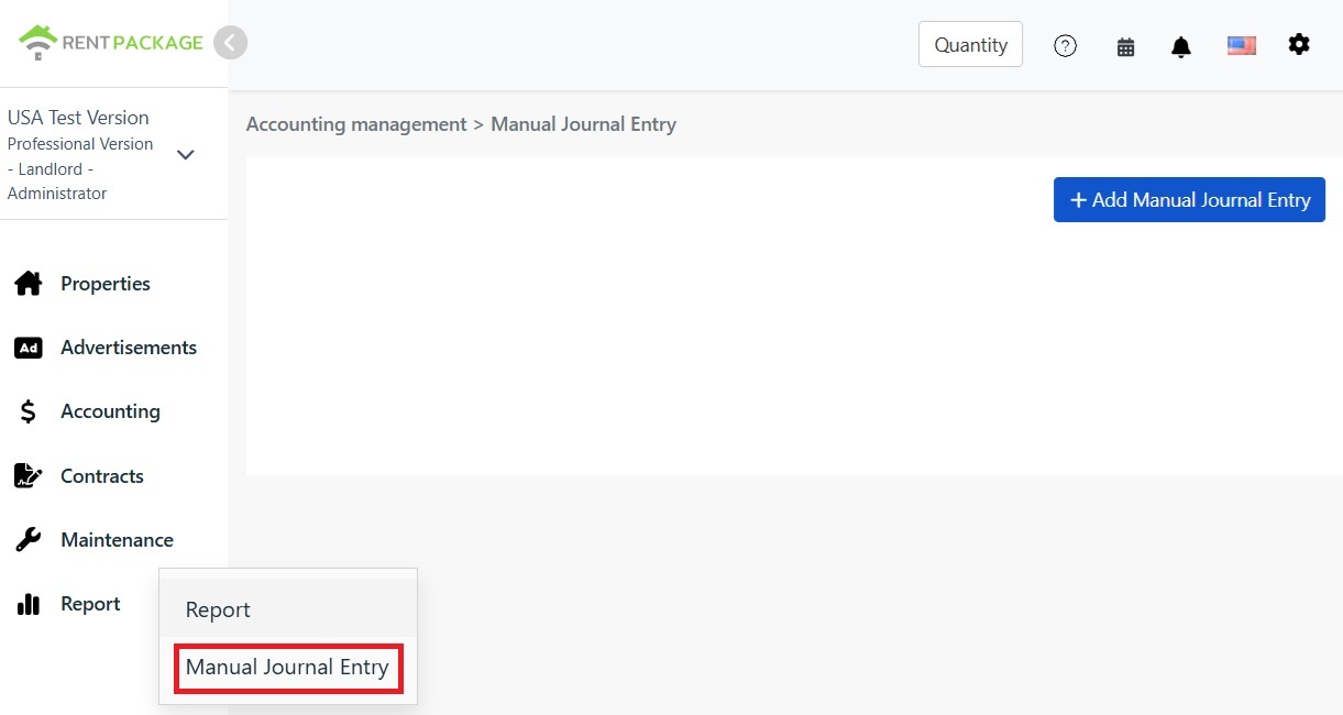 Go to Reports and select Manual Entries