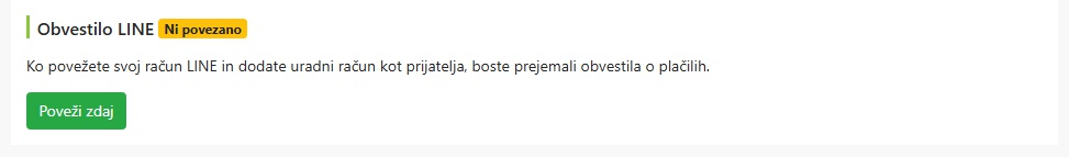 通知設定頁面顯示尚未綁定狀態