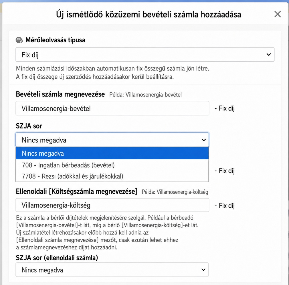 Account Settings Screen: Use the SZJA sor dropdown to assign 708 or 7708 classification