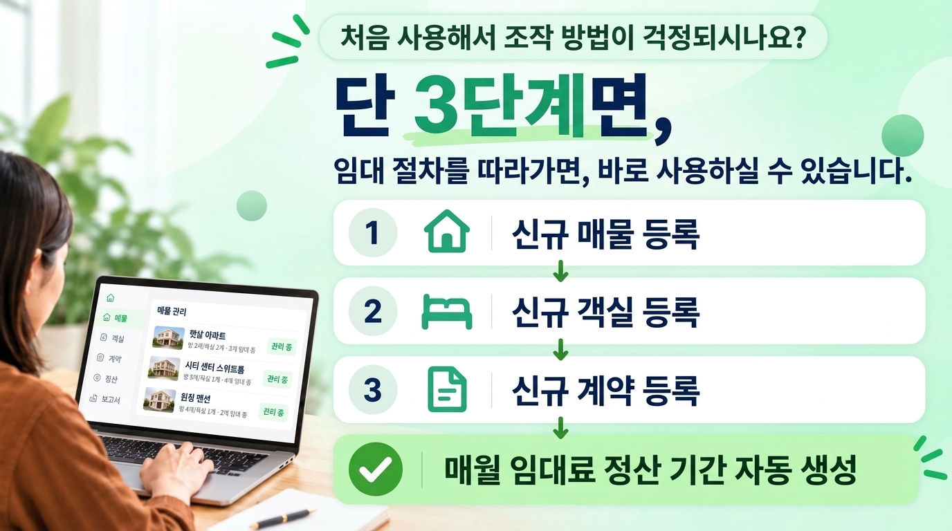 익히는 데 얼마나 걸릴까? 임대 절차대로 따라가기만 하면 됩니다: