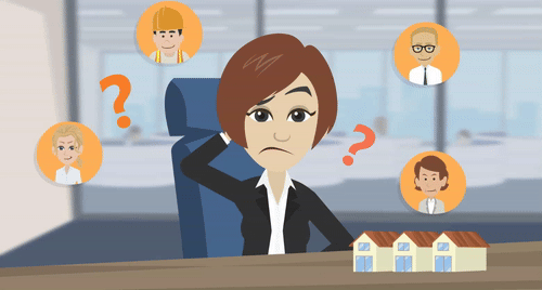 The employees under the boss of property management company are all busy on their own., However, the boss can't keep track of their work in time., The employees also don't know each other's working progress.