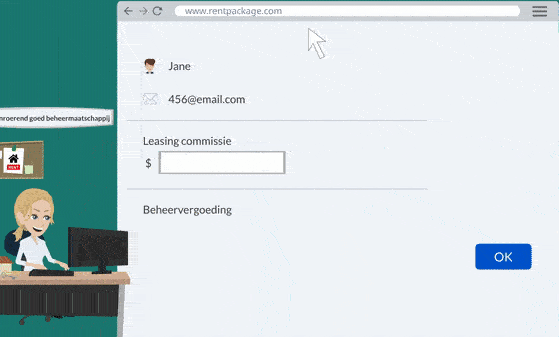 Voor makelaars: Vul het contract in en de beheerkostenperiode wordt automatisch gegenereerd