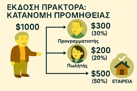 Αποκλειστικά για μεσίτες - και διανείμετε τις προμήθειες ως μπόνους στους υπαλλήλους ανάλογα με το ποσοστό τους: Ανάπτυξη υπαλλήλων, κλείσιμο υπαλλήλων, μεσιτική εταιρεία