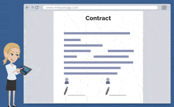 Applying a lease template auto-populates all fields,including address, duration, rent, deposit, and both parties' names...