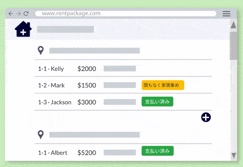 部屋、契約、会計の状況を速やかに把握