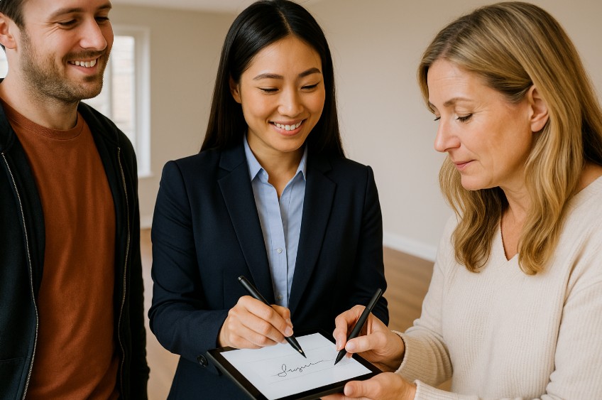 Shortened signing process whether in-person, via link, or email; tenant/landlords can sign instantly, boosting conversion rates. - Property Manager A