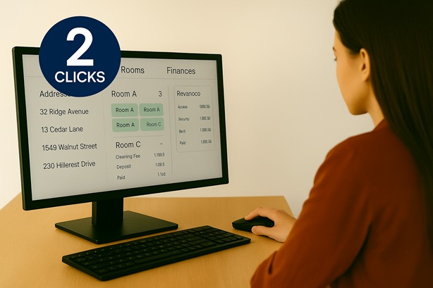 Average 2 clicks to access each feature