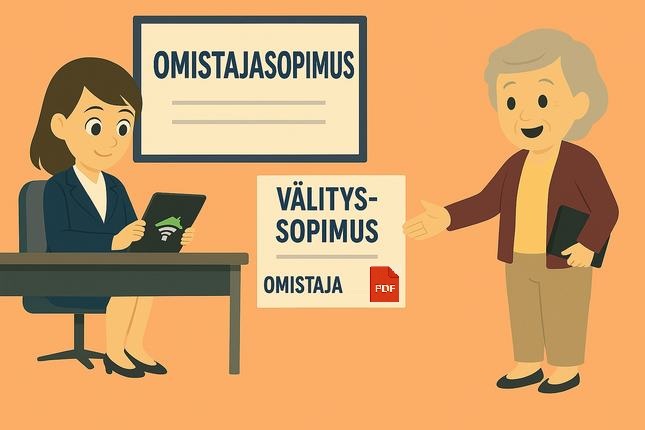 Vain välittäjille: Allekirjoita verkossa omistajan toimeksiantosopimus