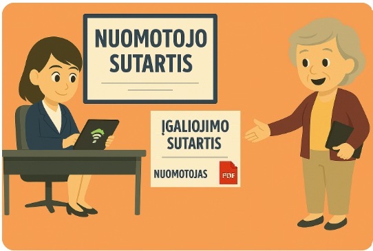 Agentams skirta funkcija.: Internetinis savininko įgaliojimo sutarties pasirašymas