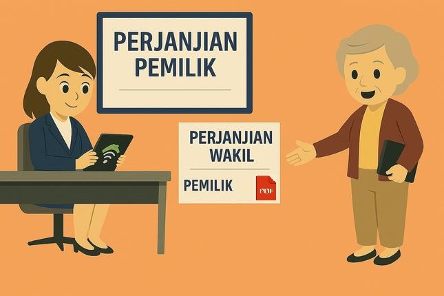Eksklusif untuk Ejen: Tandatangan kontrak penugasan pemilik dalam talian