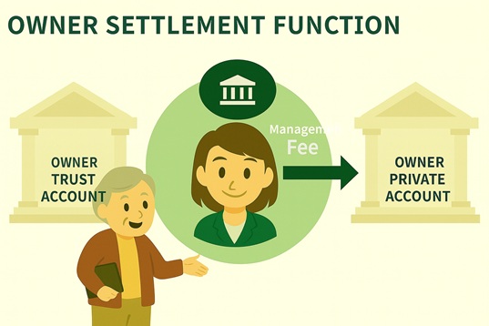 Broker exclusive - Owner Distribution: The property management fee charged by the agency to the owner does not need to be entered one by one. According to the set management fee ratio (e.g., 10%), the system will automatically generate the management fee in each rent billing period.
