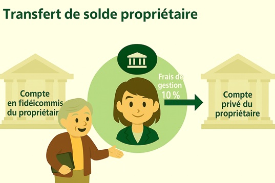 Exclusif pour agents immobiliers - Report du propriétaire: Pas besoin de saisir manuellement les frais de gestion que les agences facturent aux propriétaires. Selon le pourcentage défini (par ex. 10%), le système générera automatiquement les frais de gestion à chaque période de loyer.