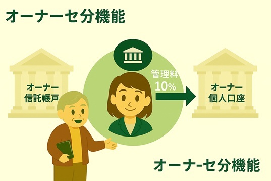 仲介専用 - オーナーへの振替: 【仲介会社がオーナーに請求する管理費】を一つ一つ入力する必要はありません。設定された管理費率 (例:10%) に基づき、システムが各賃貸期間に自動で管理費を生成します。
