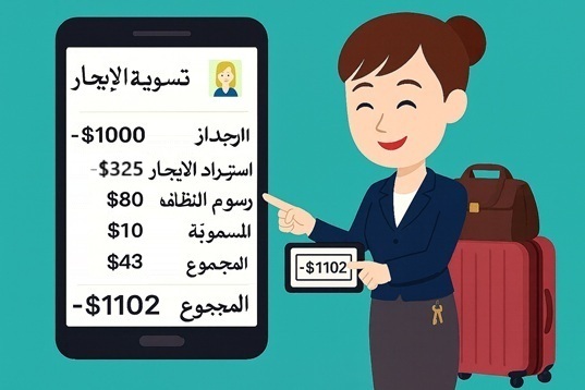 احسب 退租 ببساطة! يقوم النظام تلقائيًا بإنشاء الفاتورة النهائية للتأجير.