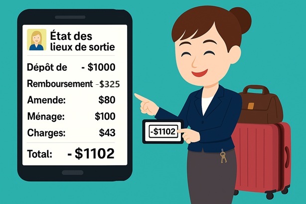 Pas de calcul de remboursement! Le système génère automatiquement la facture de solde de départ.