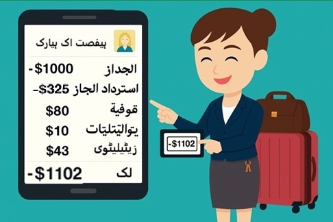 واپسی کا بل حساب کیے بغیر! نظام خودکار طور پر واپسی کا بل تیار کرتا ہے