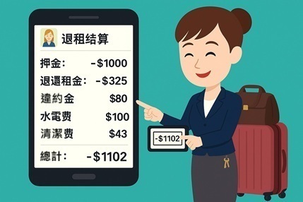 退租免計算！系統自動結算退租賬單