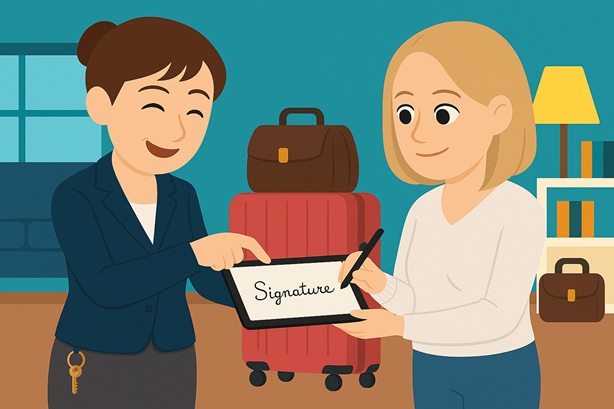 Sign directly on a tablet on-site, instantly send a PDF after signing!